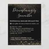 Gouden Sparkle Dermaplaning nazorg Budget Flyer (Voorkant)