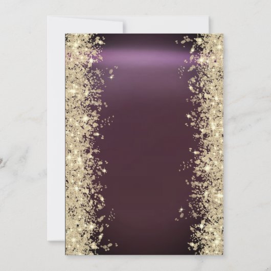 Gouden Sparkle Diamonds Bourgogne 30e verjaardag Kaart (Achterkant)