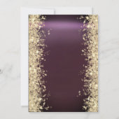 Gouden Sparkle Diamonds Bourgogne 65ste verjaardag Kaart (Achterkant)