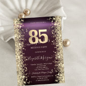 Gouden Sparkle Diamonds Bourgogne 85ste verjaardag Kaart