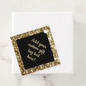 Gouden Sparkle Effect Aangepaste 50ste 60 Verjaard Bedankjes Labels (In situ)