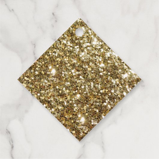 Gouden Sparkle Effect Aangepaste 50ste 60 Verjaard Bedankjes Labels (Achterkant)