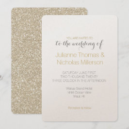 Gouden Sparkle Faux Glitter Bruiloft Kaart