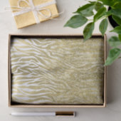 Gouden Sparkle Faux Glitter Zebra Print Tissuepapier (Geschenk)