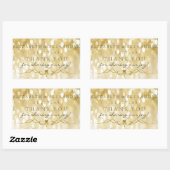 Gouden Sparkle gepersonaliseerd dank u bruiloft Rechthoekige Sticker (Vel)