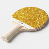 Gouden Sparkle gepersonaliseerd Tafeltennisbatje (Voorkant Gekanteld)