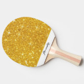 Gouden Sparkle gepersonaliseerd Tafeltennisbatje (Zijkant)