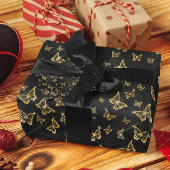 Gouden Sparkle Glam Vlinders Cadeaupapier