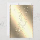 Gouden Sparkle, Glas, Zakelijk Kerstfeest Kaart (Achterkant)