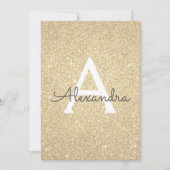 Gouden Sparkle Glitter 13e Dertien Verjaardag Kaart (Voorkant)