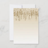 Gouden Sparkle Glitter Lief Zestien Verjaardag Kaart (Achterkant)