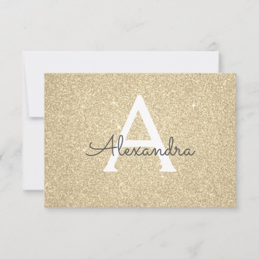 Gouden Sparkle Glitter Sweet 16 Save the Date (Voorkant)