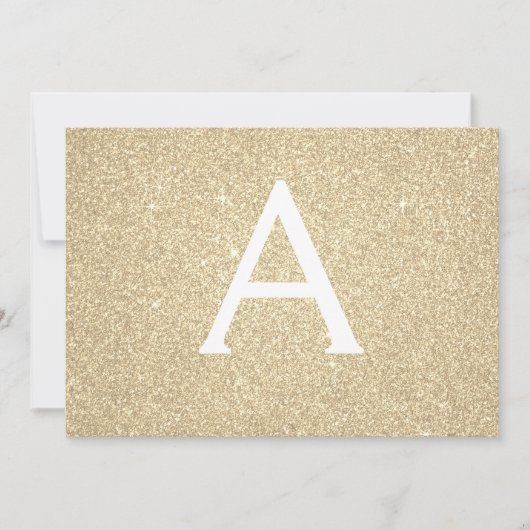 Gouden Sparkle Glitter Sweet 16 Save the Date (Voorkant)