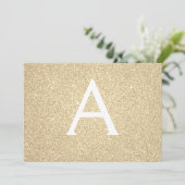 Gouden Sparkle Glitter Sweet 16 Save the Date (Staand voorkant)