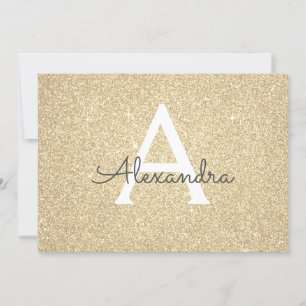 Gouden Sparkle Glitter Sweet 16 Save the Date