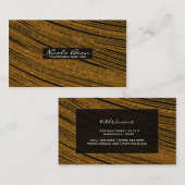 Gouden Sparkle Glitter Zwart Chique Visitekaartjes (Voorkant / Achterkant)