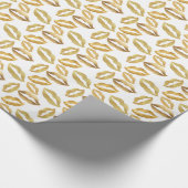 Gouden Sparkle Glitz Lips Kisses Cadeaupapier (Hoek)