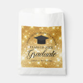 Gouden Sparkle Graduation Party Chique Custom Bedankzakje (Voorkant)