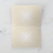 Gouden Sparkle Heart Ribbon Damask Dank u kaart (Binnen)