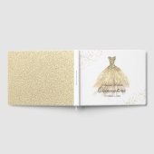 Gouden Sparkle Jurk Quinceanera Gastenboek (Volledig)