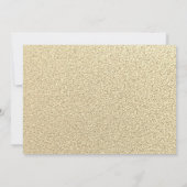 Gouden Sparkle Jurk Quinceanera Uitnodiging (Achterkant)