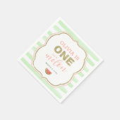 Gouden Sparkle One in a Melon 1st Birthday Napkin Servet (Hoek)