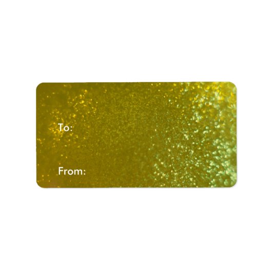 Gouden Sparkle Ornament 2 Cadeaulabels Etiket (Voorkant)