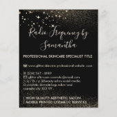 Gouden Sparkle Radiofrequentie Huid Nazorg Budget Flyer (Voorkant)