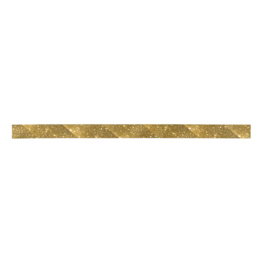 Gouden Sparkle Ribbon Satijnen Lint (Voorkant)