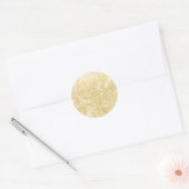 Gouden Sparkle Shimmer Trendy Custom Ronde Sticker (Envelop)