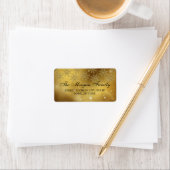 Gouden Sparkle Sneeuwvlok Kerst Adresetiketten Etiket (Insitu)