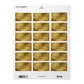 Gouden Sparkle Sneeuwvlok Kerst Adresetiketten Etiket (Full Sheet)