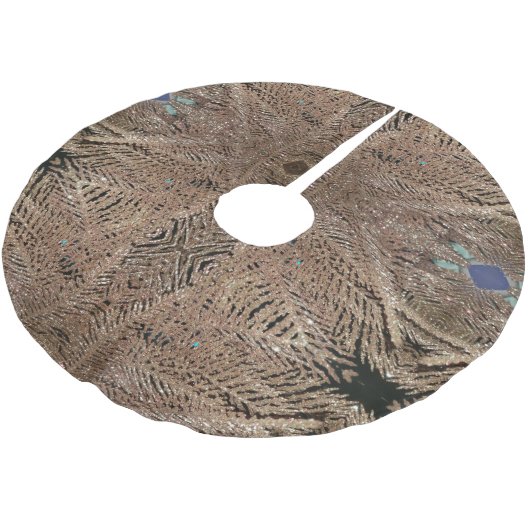 Gouden Sparkle Star Kerstboom Rok (Gekanteld)