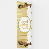 Gouden Sparkle Zebra Print Baby shower Banner (Verticaal)
