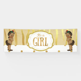Gouden Sparkle Zebra Print Baby shower Banner