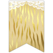 Gouden Sparkle Zebra Print Polka Dot Banner Vlagge (Tweede vlag)