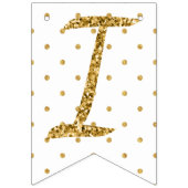 Gouden Sparkle Zebra Print Polka Dot Banner Vlagge (Eerste vlag)