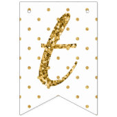 Gouden Sparkle Zebra Print Polka Dot Banner Vlagge (Derde vlag)