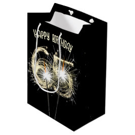 Gouden Sparklers voor 65ste verjaardag Medium Cadeauzakje