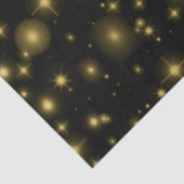 Gouden Sparkles en Sterren in Night Sky Tissuepapier (Detail)