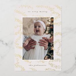 Gouden Sparkles Fotokaart Folie Uitnodiging