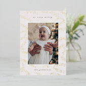 Gouden Sparkles Fotokaart Folie Uitnodiging (Staand Voorkant)