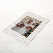 Gouden Sparkles Fotokaart Folie Uitnodiging (Gedraaid)