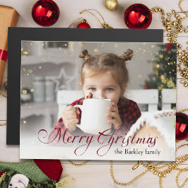 Gouden Sparkles Vrolijke Kerstkalligrafie Foto