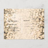 Gouden Sparkling Lights SWEET 16 Glam Briefkaart (Achterkant)