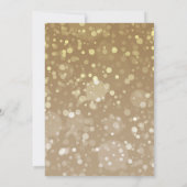 Gouden Sparkly Confetti Quinceanera met Tiara Kaart (Achterkant)
