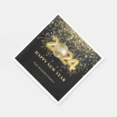 Gouden Sparkly Disco Ball New Years Eve Party Servet (Hoek)