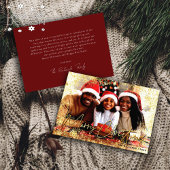 Gouden Sparkly Sneeuwvlokken Rode Vrolijke Kerstmi Feestdagenkaart