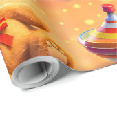 Gouden speelgoedkist premium inpakpapier (Rol Hoek)