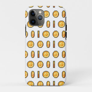 Gouden spelmunt 8-Bit Pixel-stijlpatroon Case-Mate iPhone Case